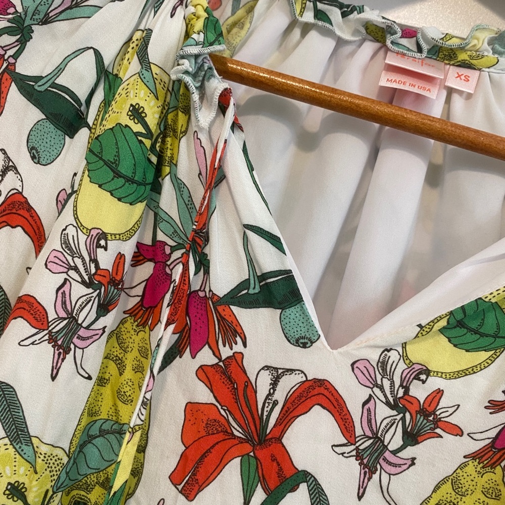 Persifor -flowery long-sleeve blouse